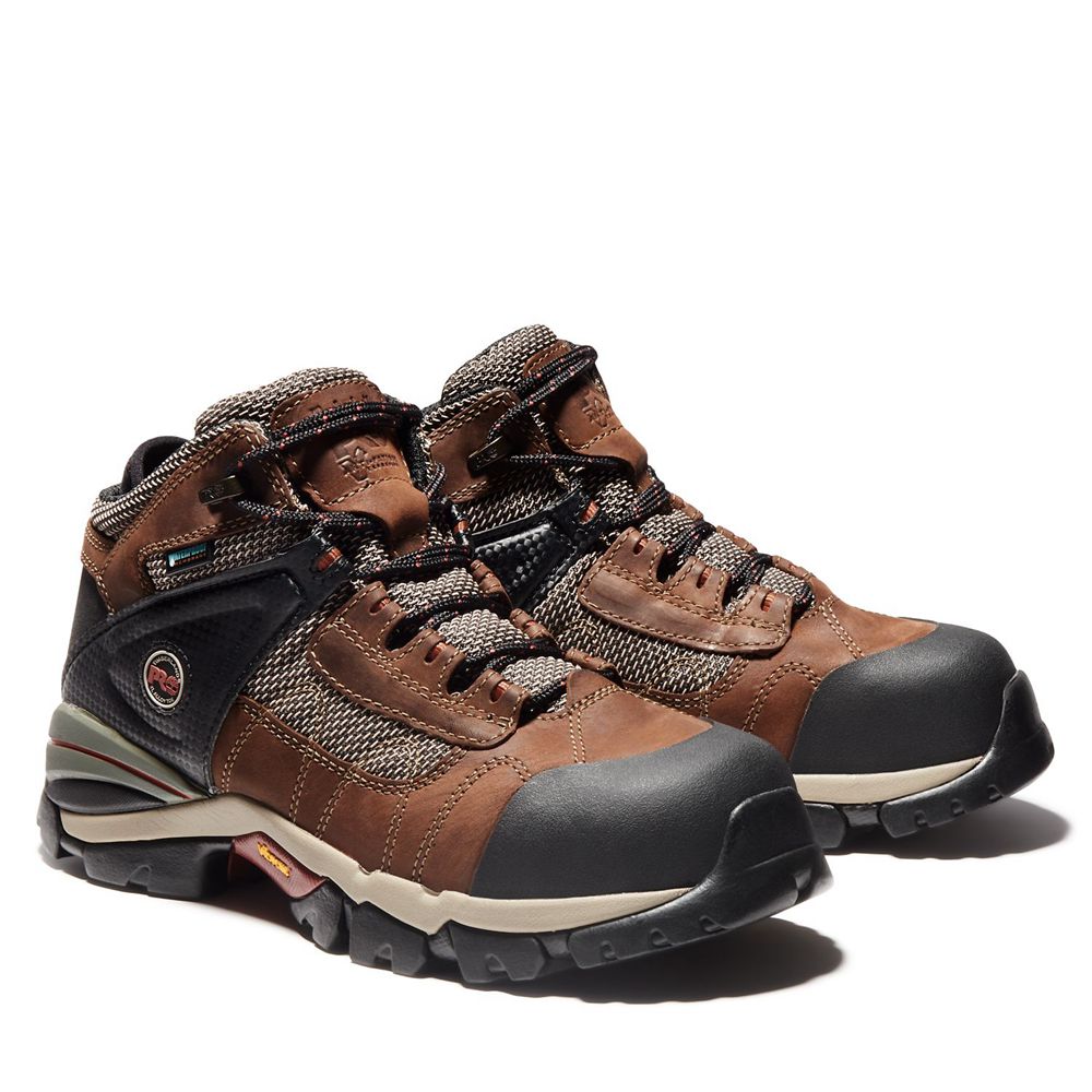 Bocanci De Muncă Timberland Barbati Maro/Negrii - Pro® Hyperion Mid Alloy Toe - Romania - FQUTRP436